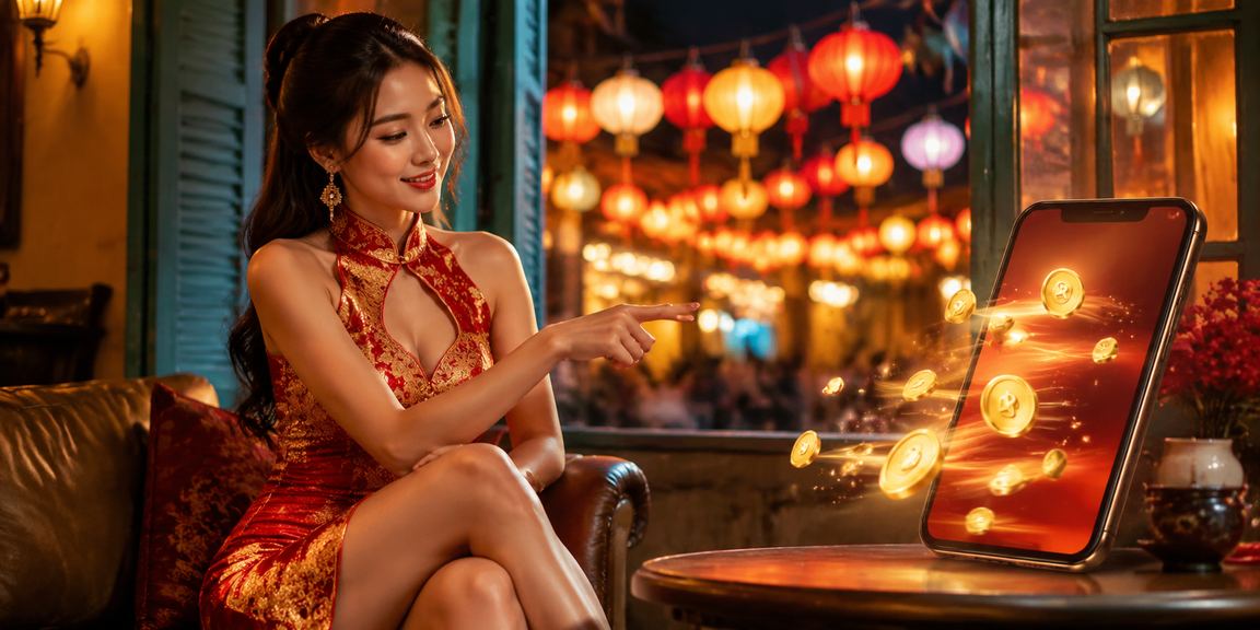 Người dùng tại Huế ngồi cà phê dùng điện thoại kiểm tra tiền thưởng casino và ưu đãi nạp tiền